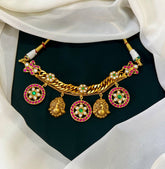 Flower and Peacock Jadau Kundan Necklace - KN0092